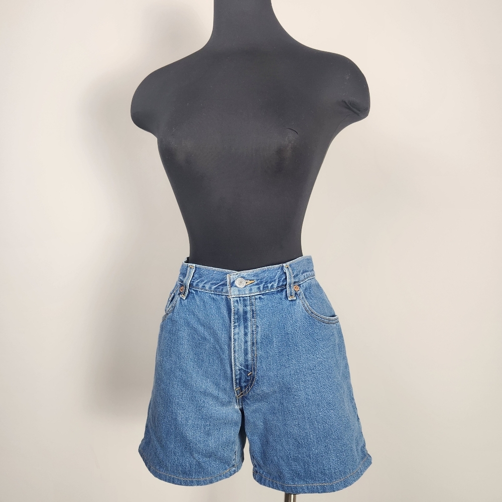 Levi's Blue High-Waist Denim Shorts